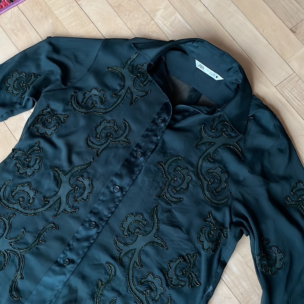 Deep Emerald Western Button Up